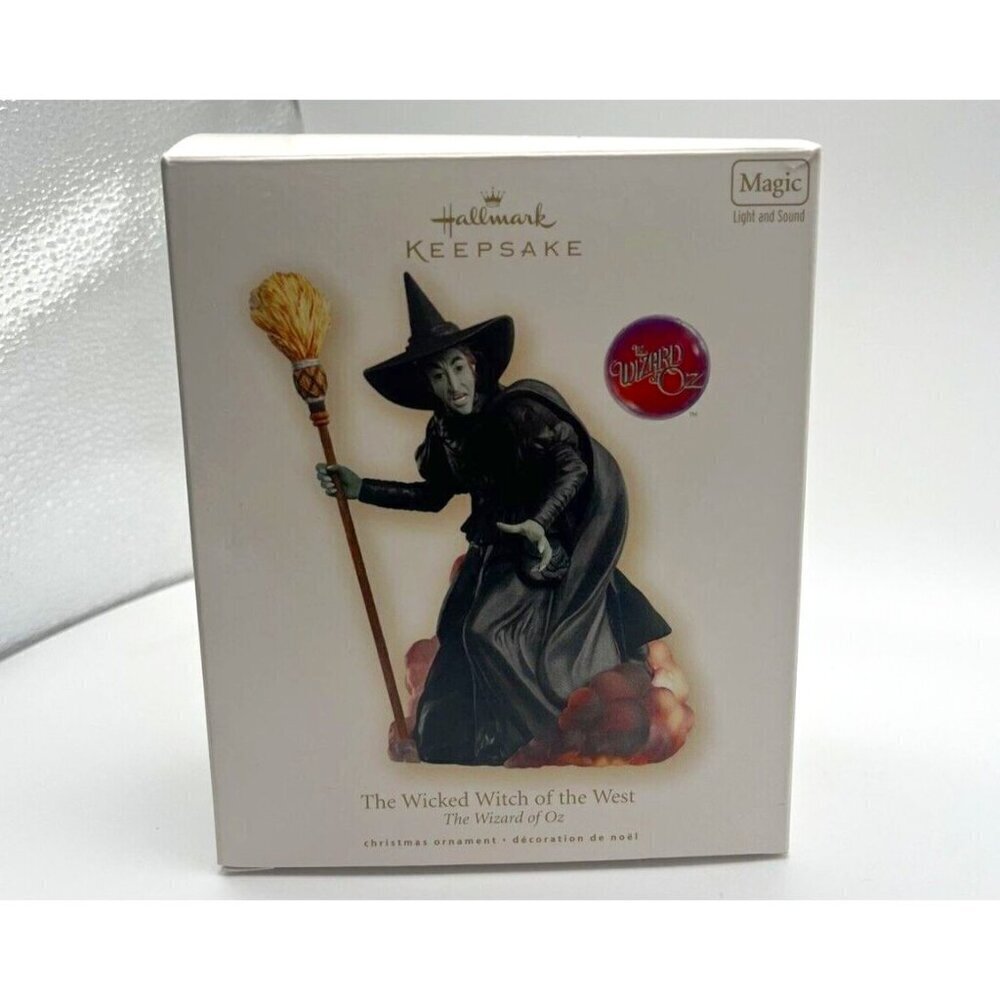 Hallmark 2007 WICKED WITCH OF THE WEST-Wizard of Oz Light Sound Ornament In Box